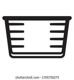 Pictogram Icon Packaging Measuring Cup For Cosmetic, Medicine, Supplement And Vitamins. Ideal For Catalogs, Newsletters And Packaging Catalogs