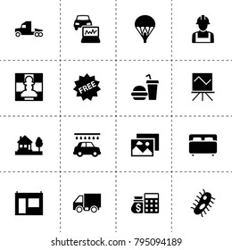 Pictogram icons. vector collection filled pictogram icons. includes symbols such as atm and money sack, car wash, car diagnostic, bacteria. use for web, mobile and ui design.