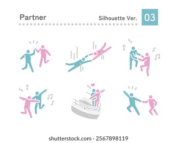 Pictogram illustration of a compatible partner