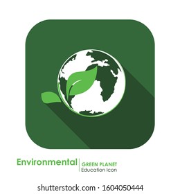 Pictogram image of planet care. Green Planet.