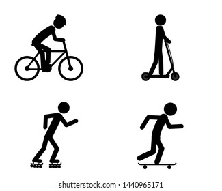 Pictogram of individual sports activities