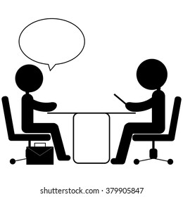 pictogram of job interview vector eps10