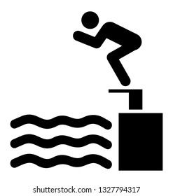 Pictogram of jumping vector element 