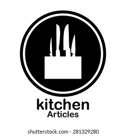 Pictogram kitchen design over white background, vector illustration