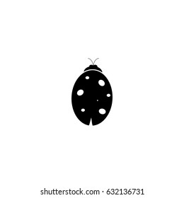 Pictogram ladybug icon. Black icon on white background.