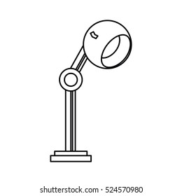 pictogram lamp bulb light office icon