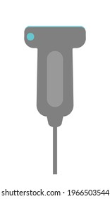 pictogram of linear probe ultrasound. medical equipment concept