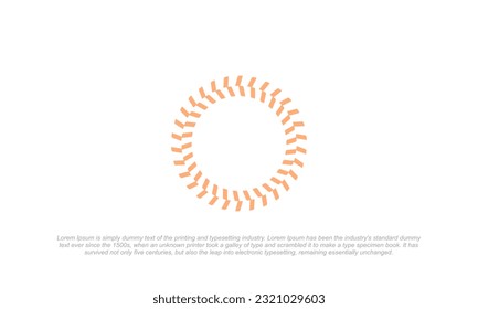 pictogram logo circle with abstract pattern