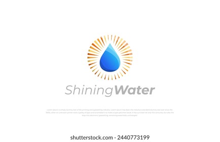 pictogram, logo mark combination of water drop and sunlight
