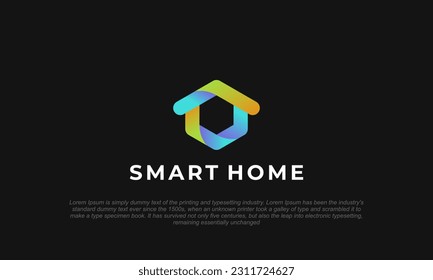 pictogram logo style for Smart home brand