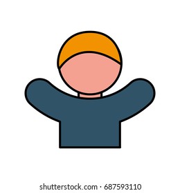pictogram man icon