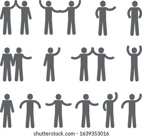 People Waving Their Hands Various Gestures Stock Vector (Royalty Free ...