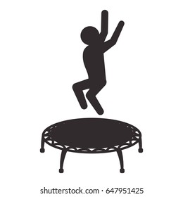 pictogram man jumping up concept
