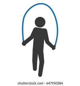 pictogram man jumping rope workout