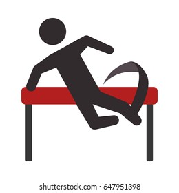pictogram man practice athletics sport