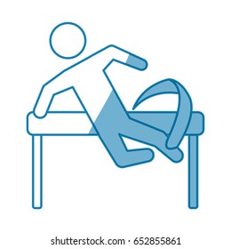 pictogram man practice athletics sport