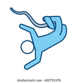 pictogram man practice bungee jumping