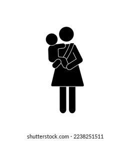 Pictogram: Mummy (mother) with baby in sling