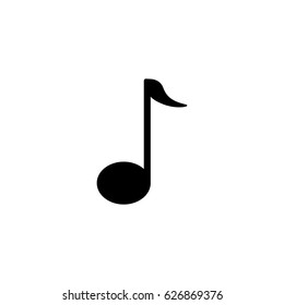 Pictogram music notes icon. Black icon on white background.