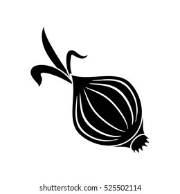 pictogram onion vegetable nutrition sprout icon