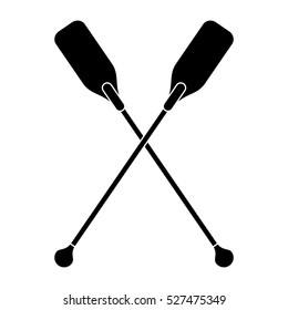 pictogram paddles crossed boat tool