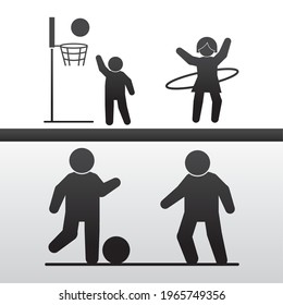 pictogram people sport activity icons