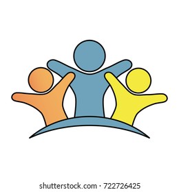 pictogram people  vector illustration