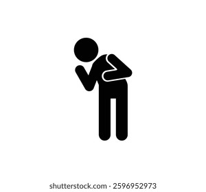 Pictogram of a person complaining of nausea Vector