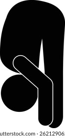 Pictogram of person doing exercises, flexibility, and stretching