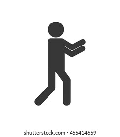pictogram person people figure icon. Isolated and flat illustration. Vector graphic