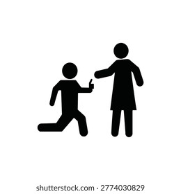 Pictogram of a person proposing on one knee to another, symbolizing marriage proposal, engagement, love, commitment, and romance.