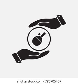 Pictogram ping pong icon. Vector flat icon for website.