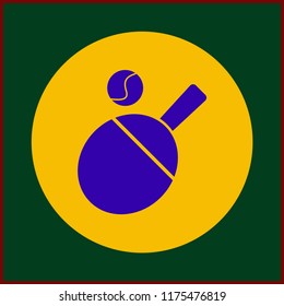 Pictogram ping pong vector icon..