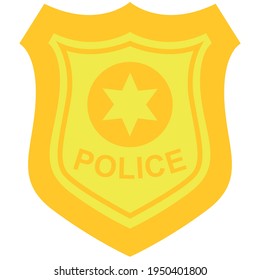 pictogram of a policeman icon in the form of a shield.