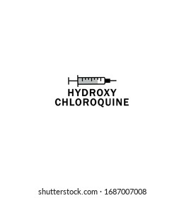 Pictogram of possible treatment for the covid-19 virus - Hydroxychloroquine.