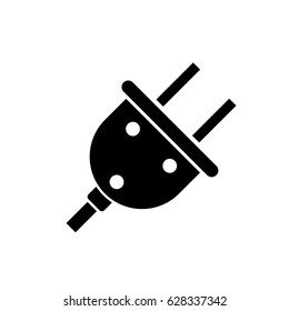 Pictogram power socket icon. Black icon on white background.