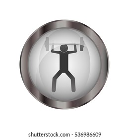 Pictogram practice weight lifting design