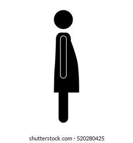 pictogram pregnant woman with drees