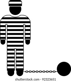 Pictogram of a prisoner