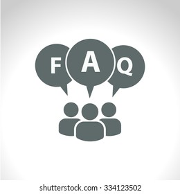 Pictogram of question mark. FAQ icon. Help sign. Vector, flat, eps 10