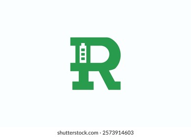 pictogram recharge symbol logo design vector inspiration. bold initial R icon logo vector design template for charge, battery, power and energy business isolated on white background