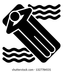 Pictogram Of River Tubing Vector Element.