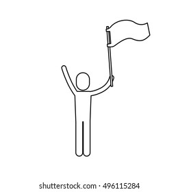 Pictogram with road sign design