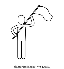 Pictogram with road sign design