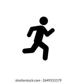 Pictogram run silhouette icon vector flat design.