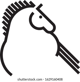 Pictogram of a running horse
