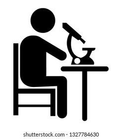 Pictogram of scientific research vector element.