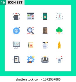 Pictogram Set of 16 Simple Flat Colors of thermometer; festival; web; christmas; smart Editable Pack of Creative Vector Design Elements