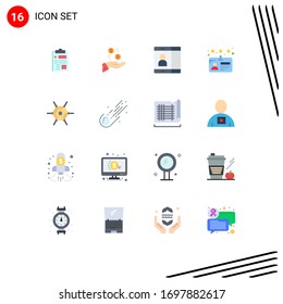 Pictogram Set of 16 Simple Flat Colors of technology; decentralized; charity; license; card Editable Pack of Creative Vector Design Elements