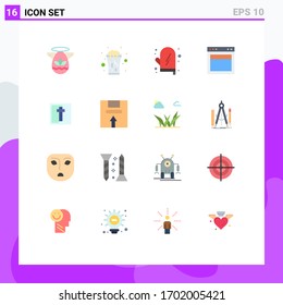 Pictogram Set of 16 Simple Flat Colors of website; site; drink; layout; kitchen Editable Pack of Creative Vector Design Elements